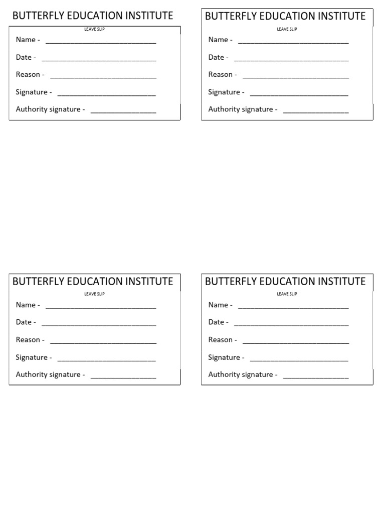 Leave Slip Leave Slip | PDF