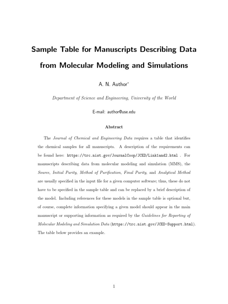 JCED MMS Sample Table | PDF