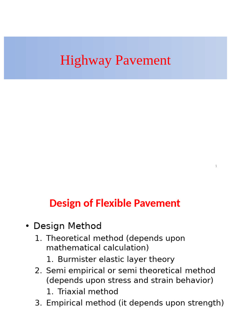 Flexible Pavement Design Methods | PDF | Road | Road Surface