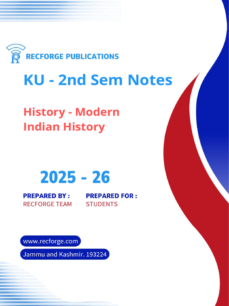 History - Modern Indian History Notes 2025 | PDF | Partition Of India ...