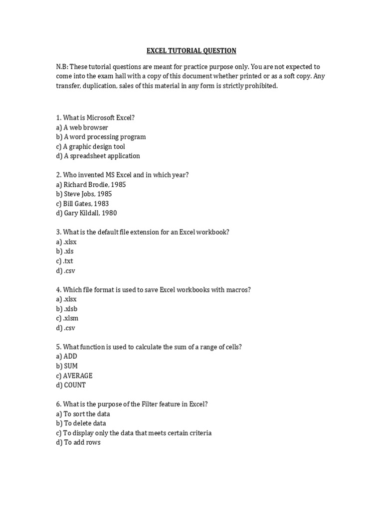 Understanding Excel Features and Functions | PDF | Microsoft Excel ...