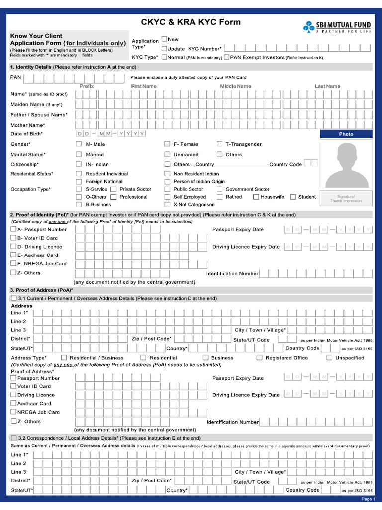 KYC Form | PDF