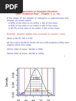 Interpretation of Standard Deviation (See "Empirical Rule", Chapter 2, P. 61)