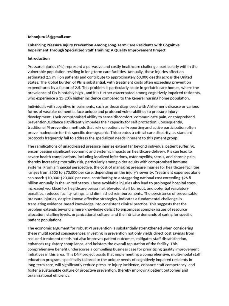 Enhancing PI Prevention in Assisted Living | PDF | Evaluation | Learning