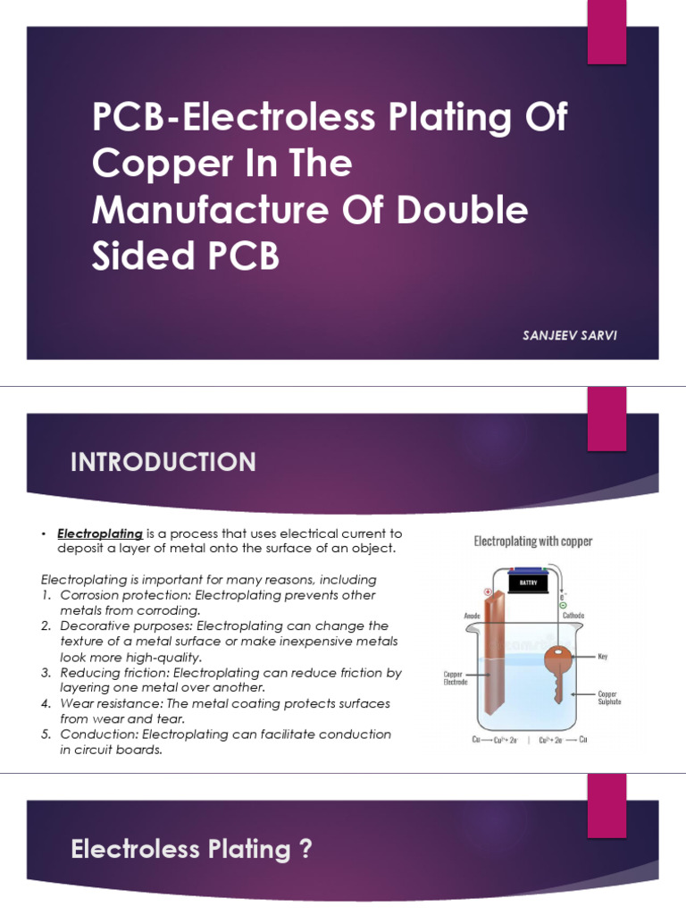 Electroless Copper Plating for PCBs | PDF | Printed Circuit Board ...