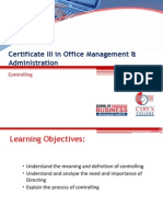 Certificate III in Office Management & Administration: Controlling