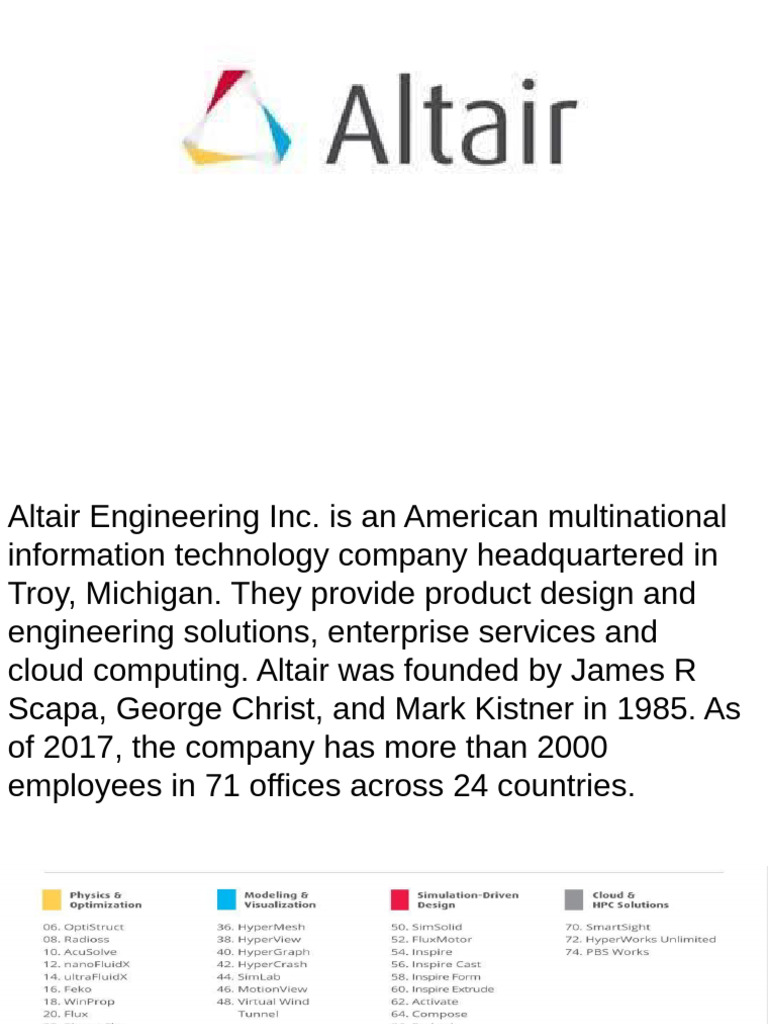 Altair Engineering: HQ in Troy, MI | PDF