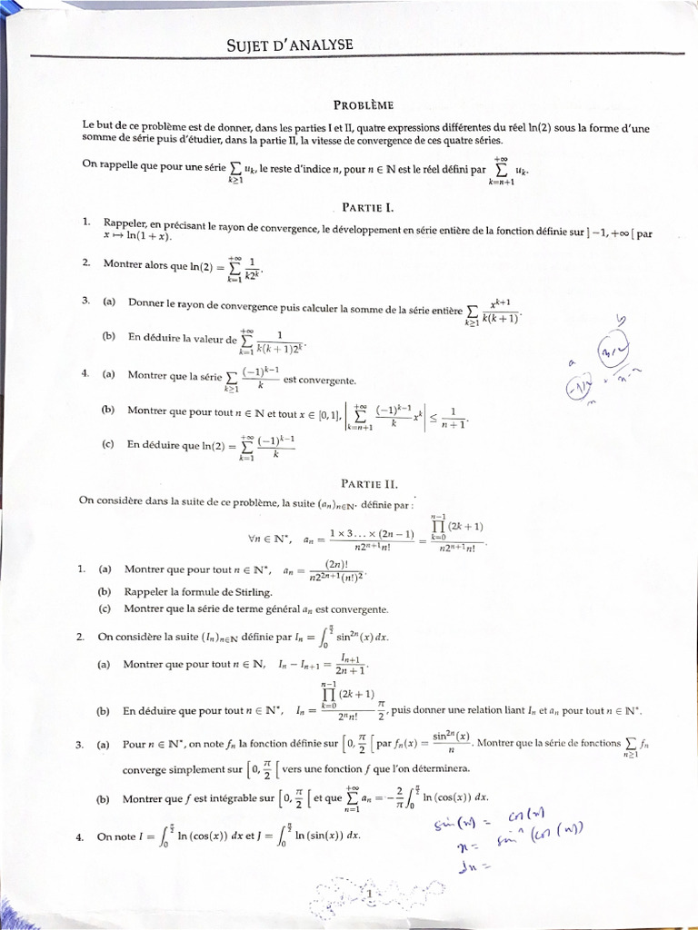 Examin de Math Prépa | PDF
