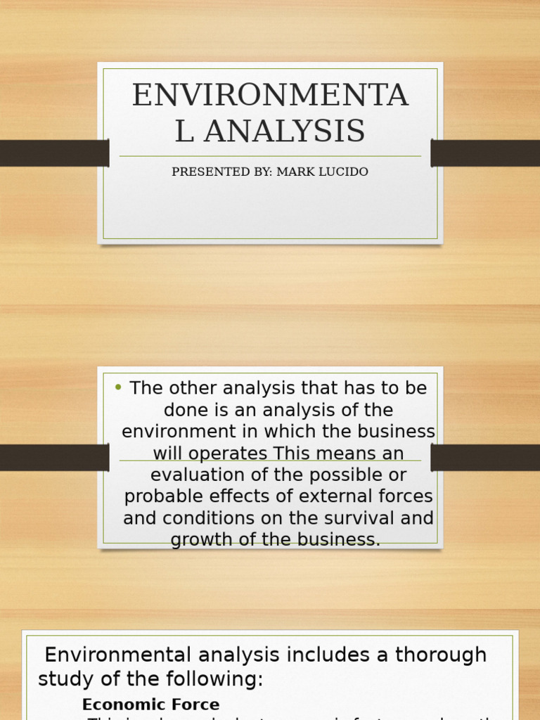 Environmental Analysis | PDF