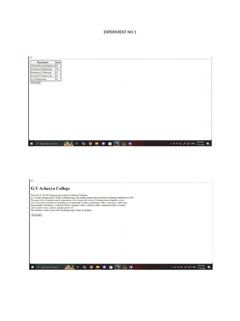 Exp Nno 1 | PDF