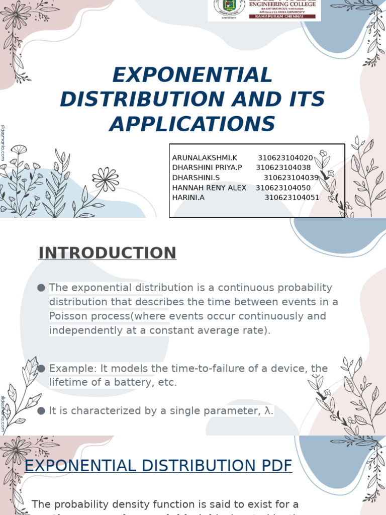 Exponential Distribution Overview and Uses | PDF | Probability ...