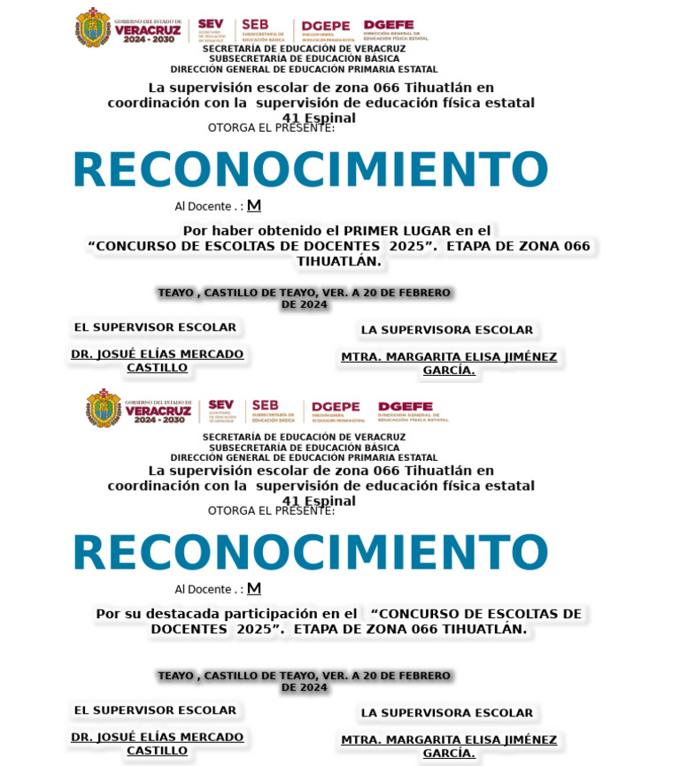 Reconocimiento Escoltas Pdf 