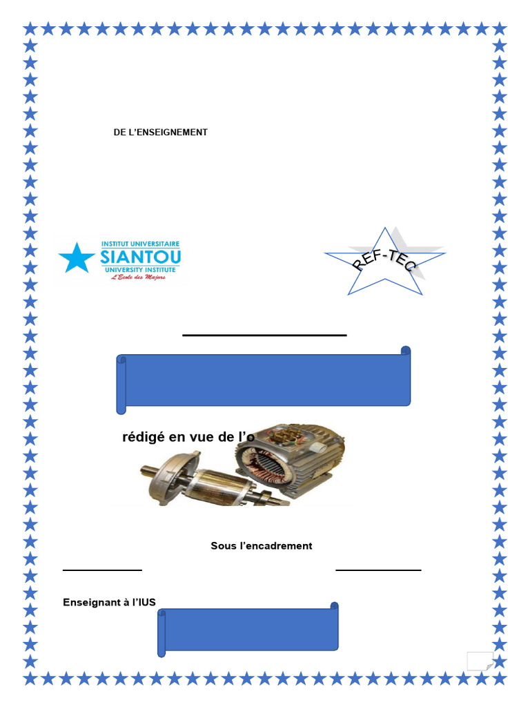 Rapport de Stage : Rebobinage Moteurs | PDF | Électromagnétisme ...