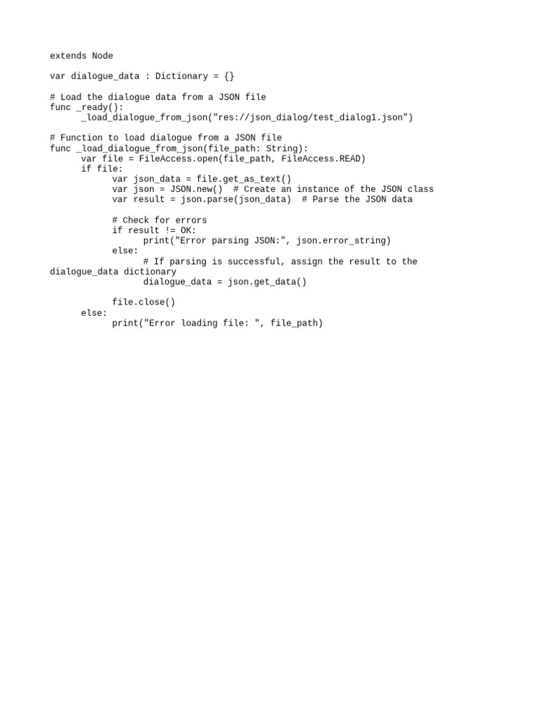 JSON Loader for Dialogue Data | PDF