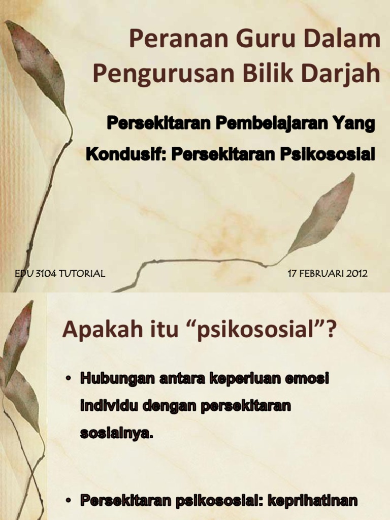Peranan Guru Dalam Pengurusan Bilik Darjah  PDF