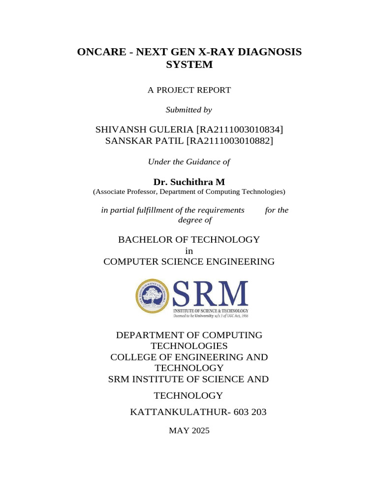 Next-Gen X-Ray Diagnosis System Report | PDF | Computing