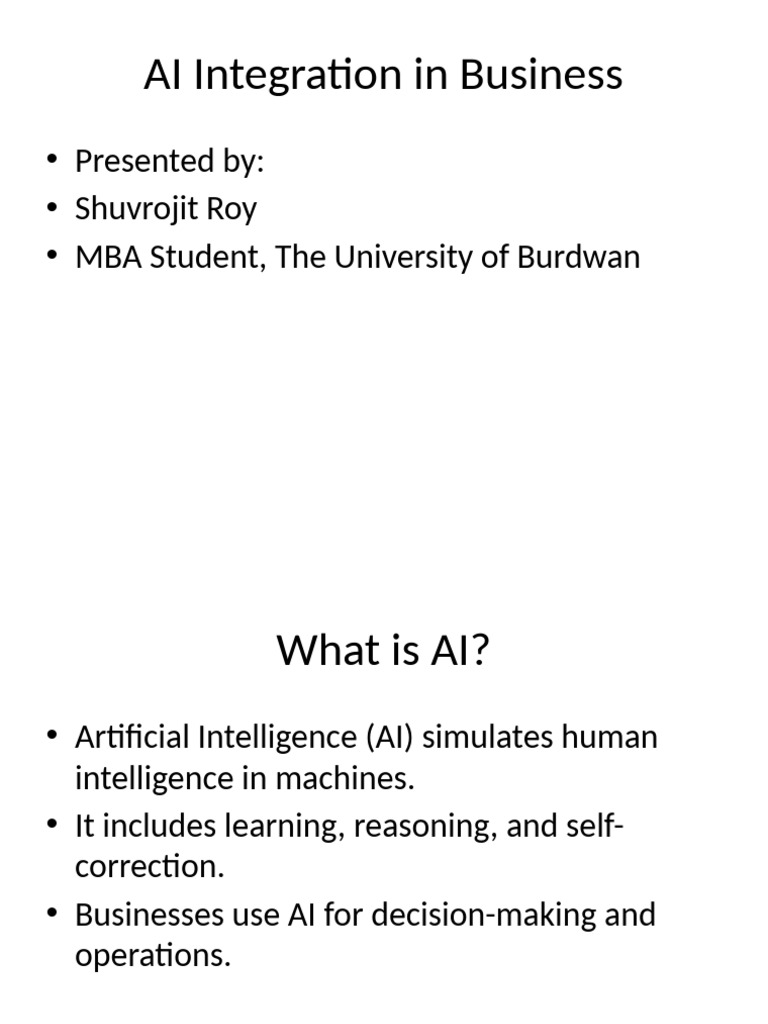 AI Integration for Business Success | PDF