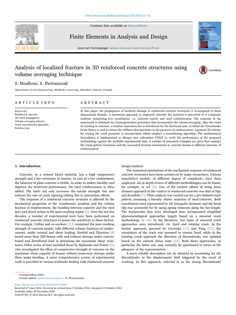 3D Fracture Analysis in Reinforced Concrete | PDF | Fracture | Stress ...