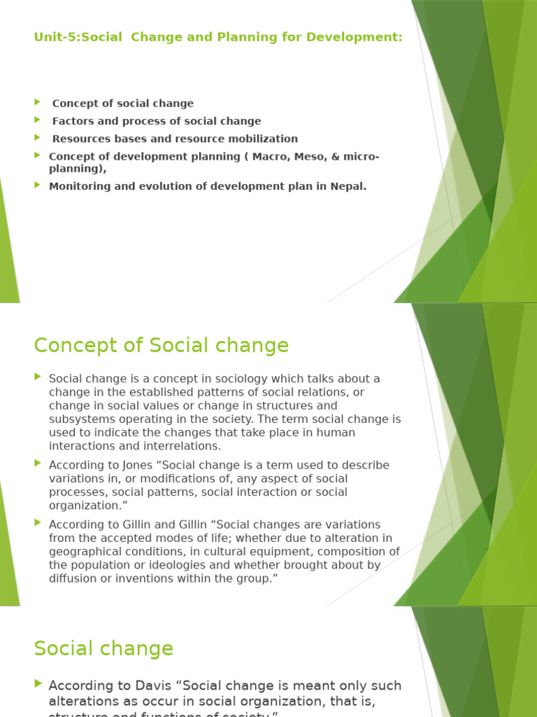 Social Change and Development Planning | PDF | Capital (Economics ...