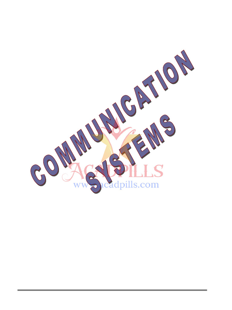 Communication System Notes and Important Questions - 250705 - 191645 ...