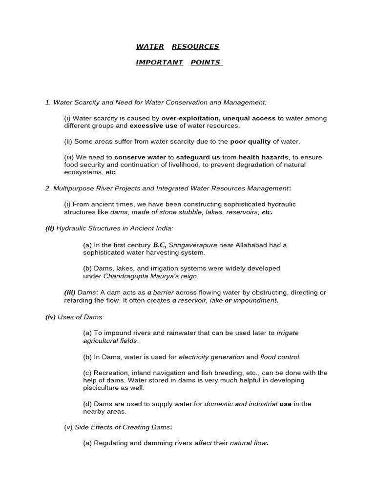 Water Resources Management Overview | PDF | Dam | Reservoir