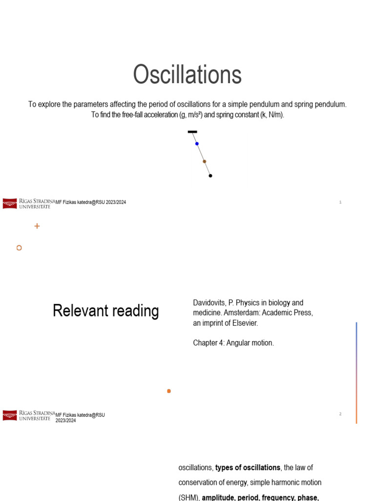 Understanding Oscillations in Physics | PDF | Oscillation | Resonance