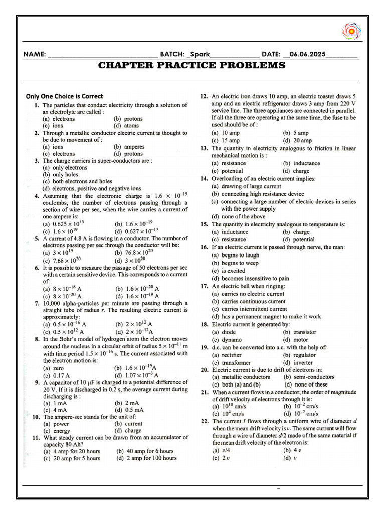 CPP Current and Resistance XII | PDF