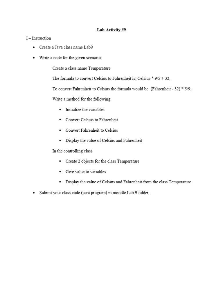 Lab Activity #9 | PDF