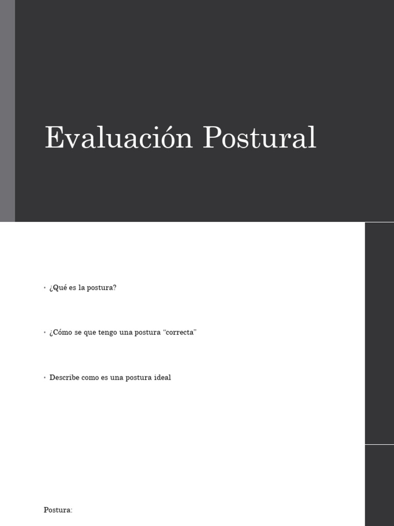 Evaluación de la Postura Corporal | PDF | La columna vertebral | Rodilla