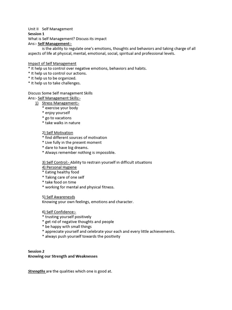 Mastering Self Management Skills | PDF | Motivational | Motivation