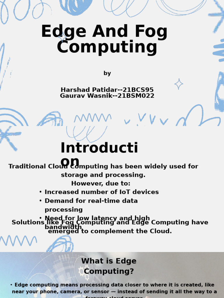 Edge and Fog Computing Explained | PDF | Internet Of Things | Computer ...