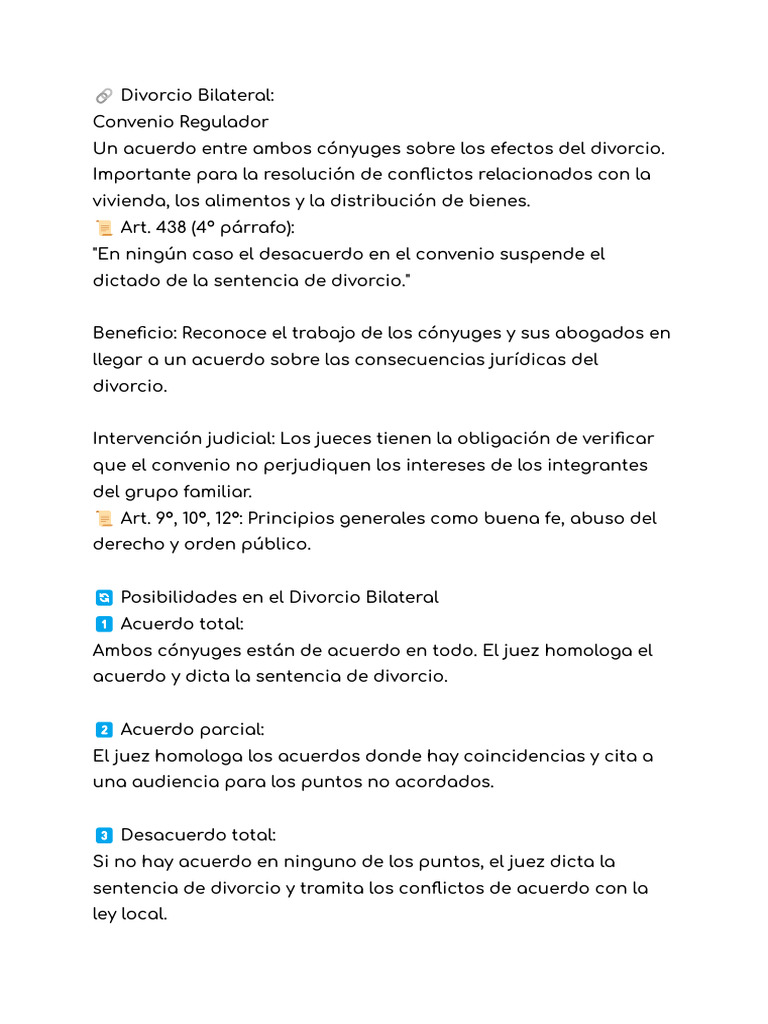Divorcio Bilateral Divorcio Unilateral M Herrera Documentos De
