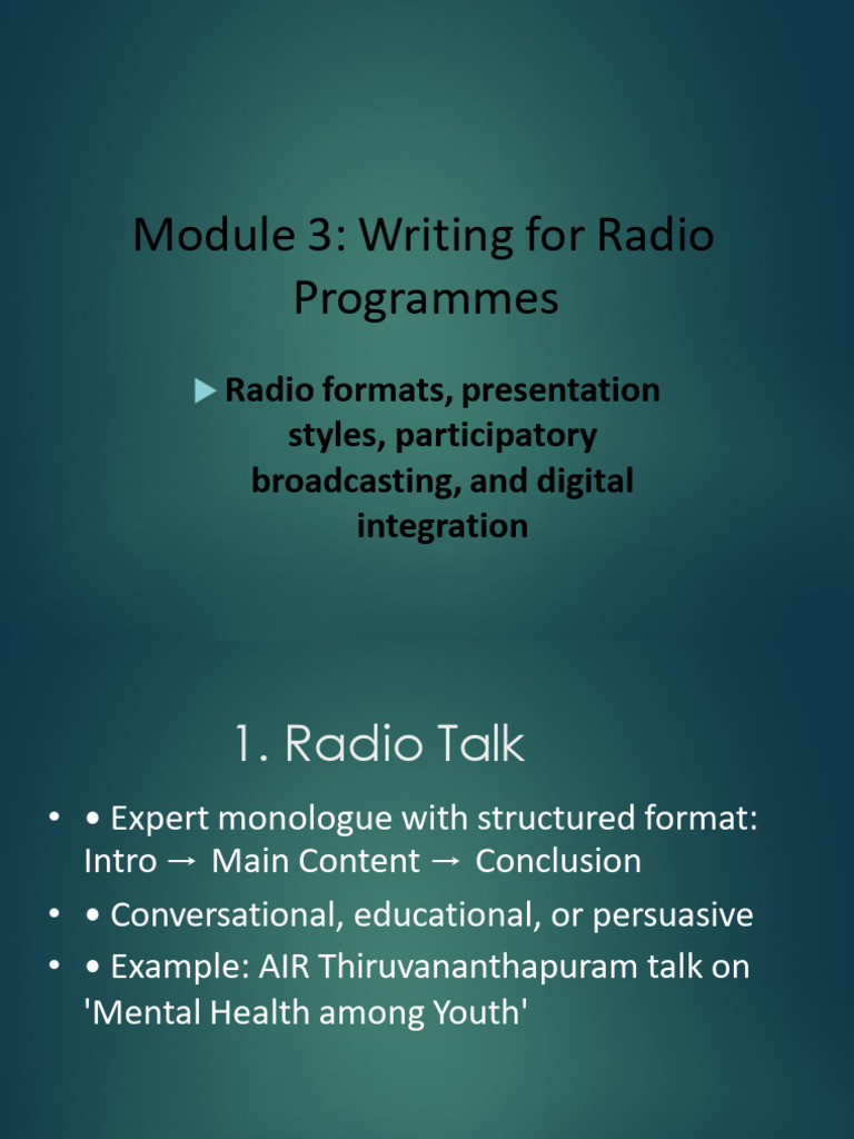 Radio Writing Techniques and Formats | PDF