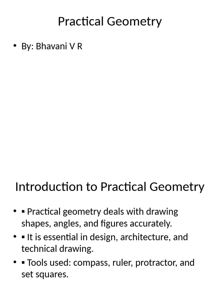 Practical Geometry: Tools & Techniques | PDF