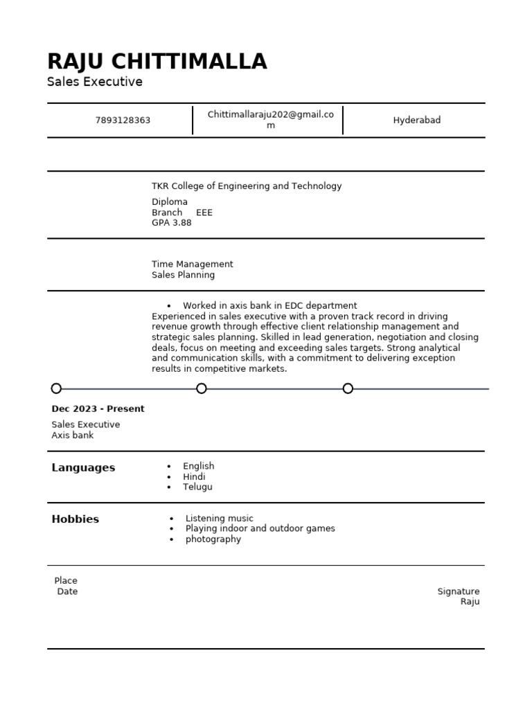 Raju Chittimalla. Resume | PDF