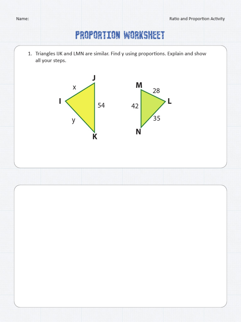 Proportions Worksheet | PDF