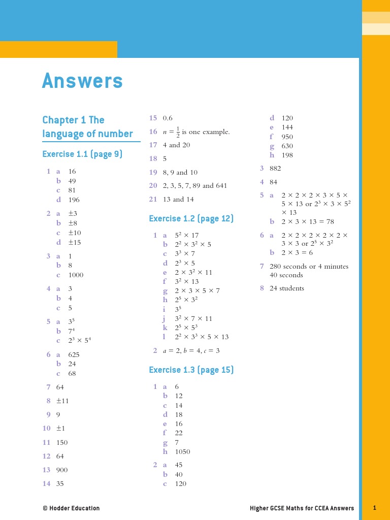 Gcse maths homework pack 3 higher tier answers 03 picture