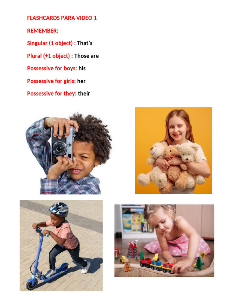 Flashcards para Video 1 3ro | PDF