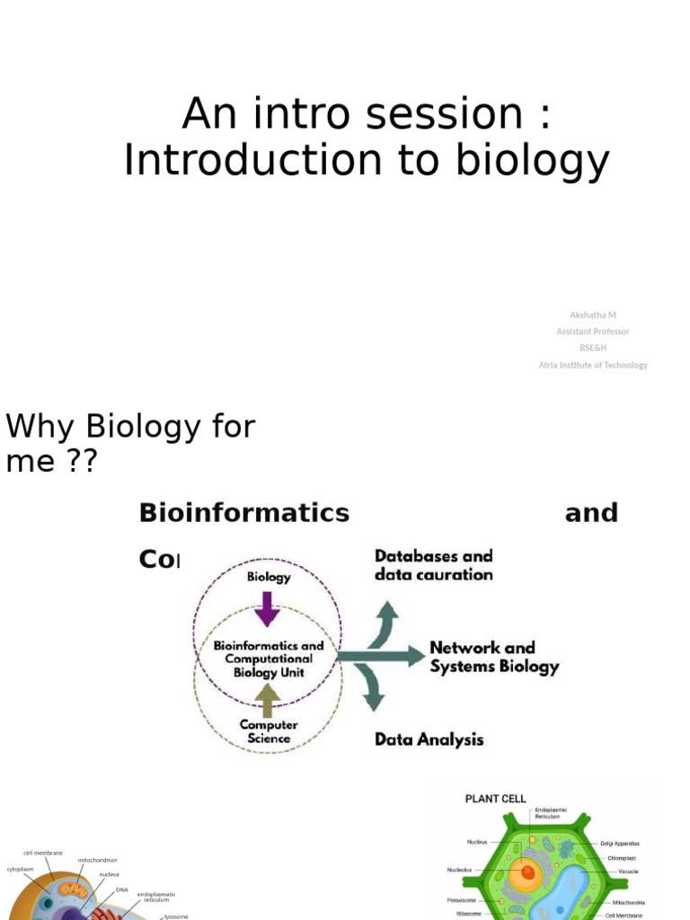 Module 1 Bilogy For Engineers | PDF | Rna | Nucleic Acids