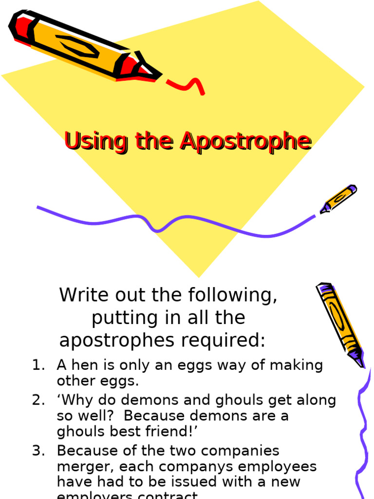 Mastering Apostrophe Usage Guide | PDF