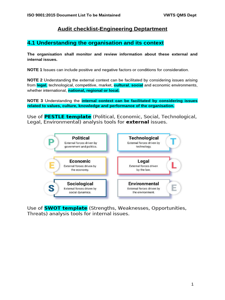 ISO 9001:2015 QMS Document Guide | PDF | Quality Management System ...