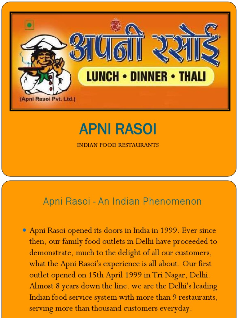 Apni Rasoi Franchise Overview | PDF | Retail | Kitchen