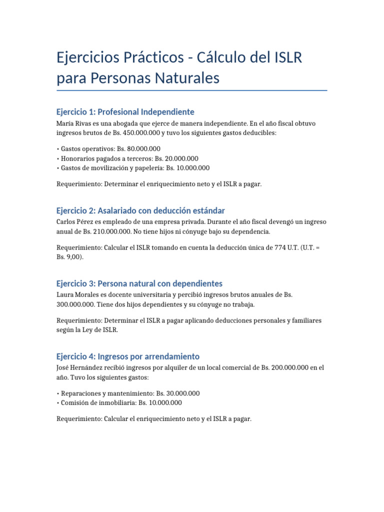 Ejercicios ISLR para Personas Naturales | PDF