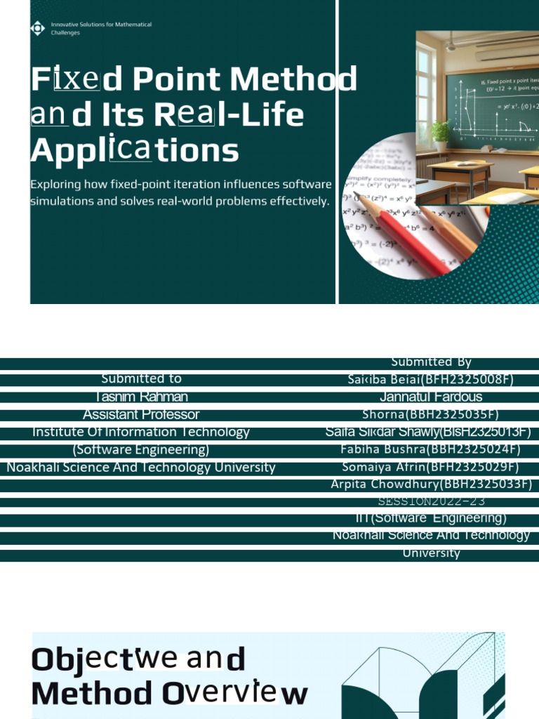 Presentation - Fixed Point Method and Its Real-Life Applications 2 ...