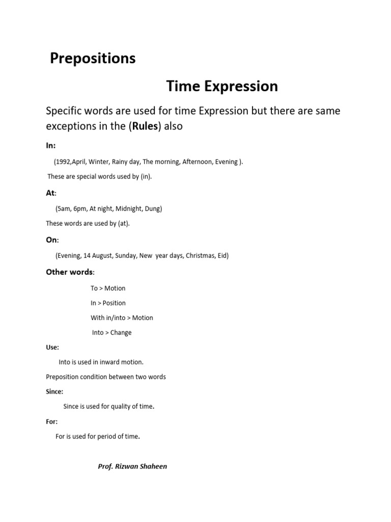 Proposition Words | PDF