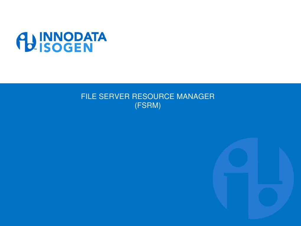 Configure FSRM Disk Quotas Guide | PDF