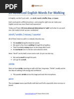 Types of Walking and Their Meanings | PDF | Foreign Language Studies | Art