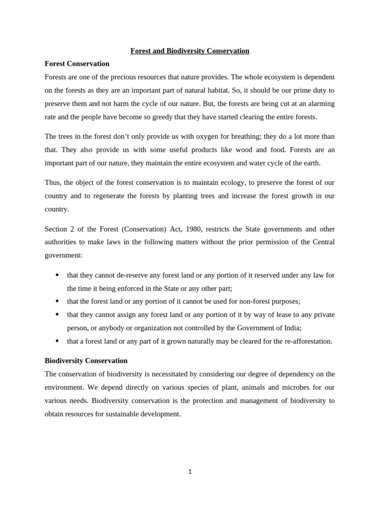 Forests and Biodiversity in India | PDF | Conservation Biology ...