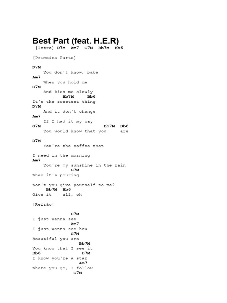 Best Part Lyrics PDF | PDF