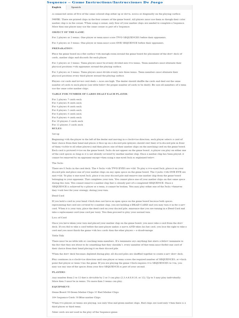 Jax Game Rules and Setup Guide | PDF | Playing Cards | Consumer Goods